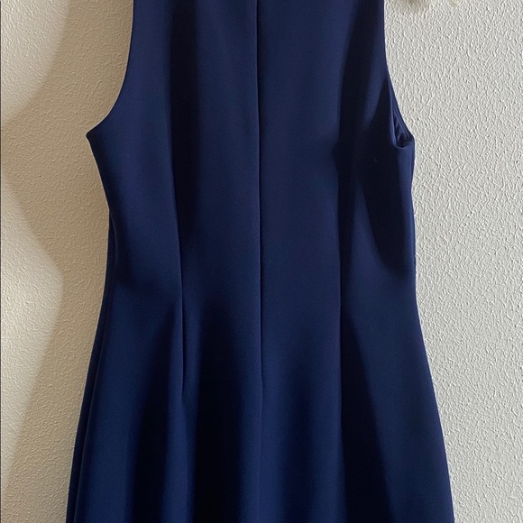 Navy Cocktail Dress with Jeweled Neck - Picture 14 of 14